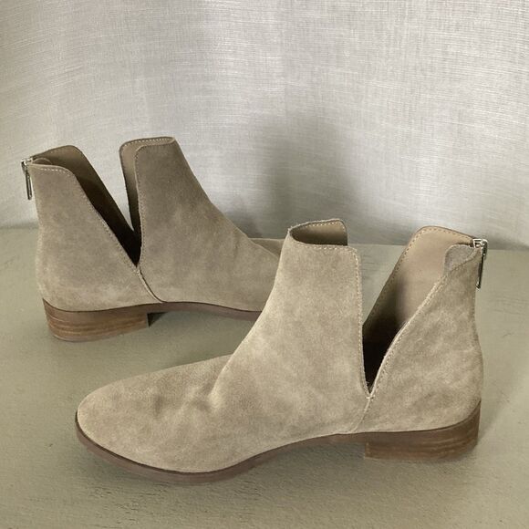 Steve Madden Yaal Suede Boots Sz 8M Tan Taupe Ankle Booties Western Boho EUC - Picture 6 of 9